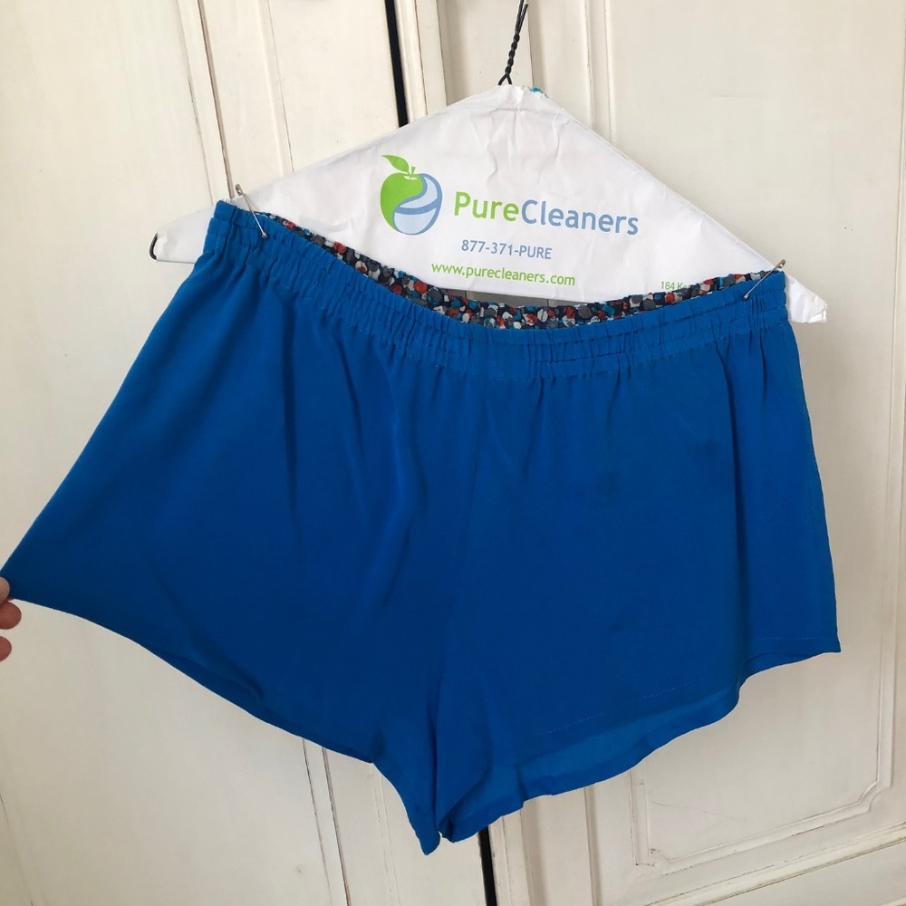 Millou blue silk shorts